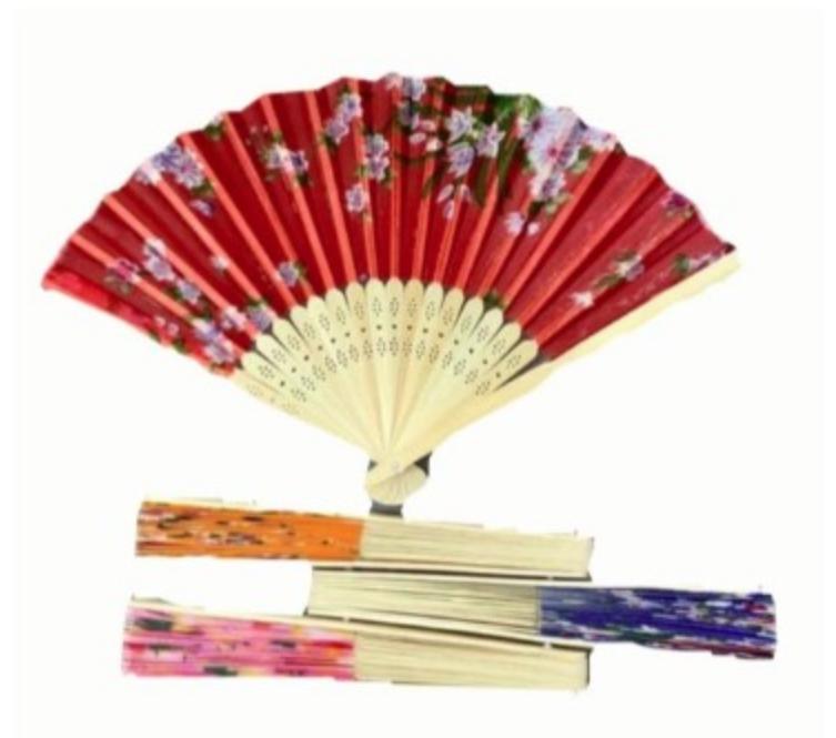 @Abanico madera paquete X12