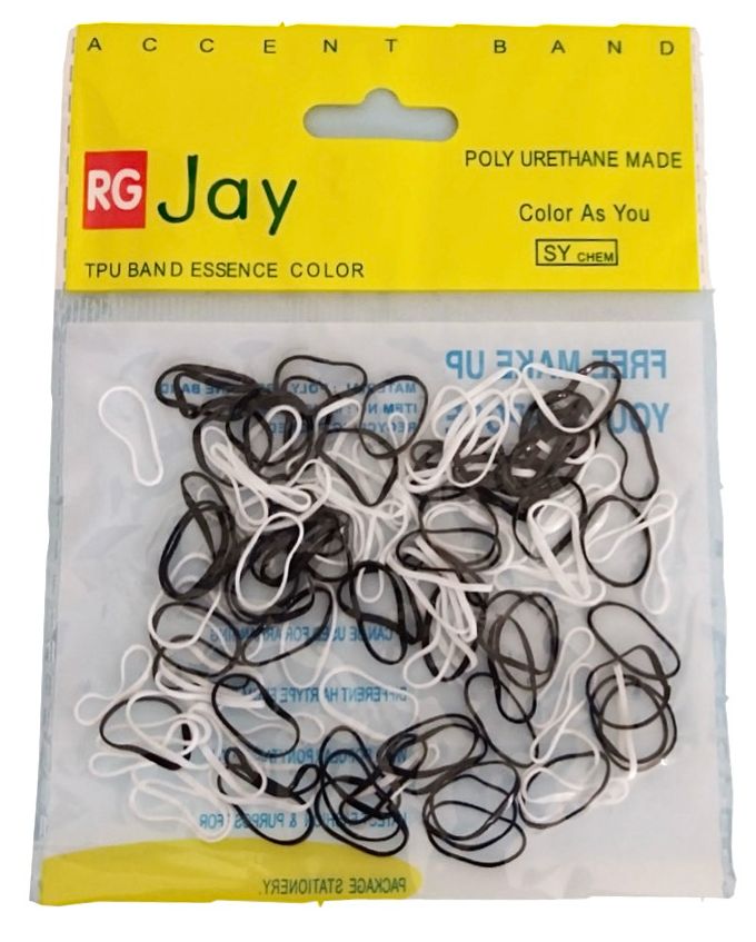 Caucho gomelo delgado blanco y negro bolsa x12