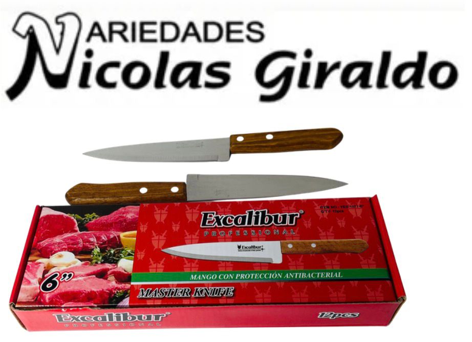 Cuchillo excalibur madera #6 CAJA X12 