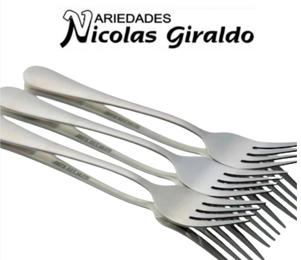 @Tenedor metal sencillo x12 liso