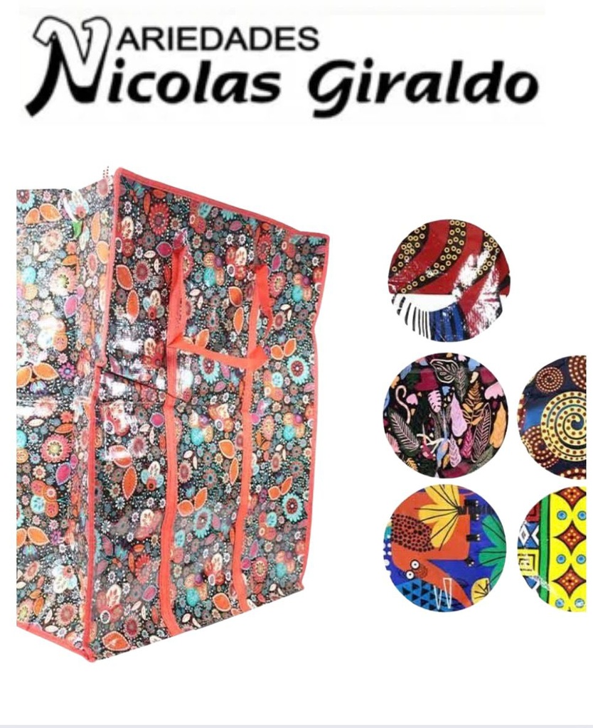 Bolsa fibra con refuerzo grande 55x65