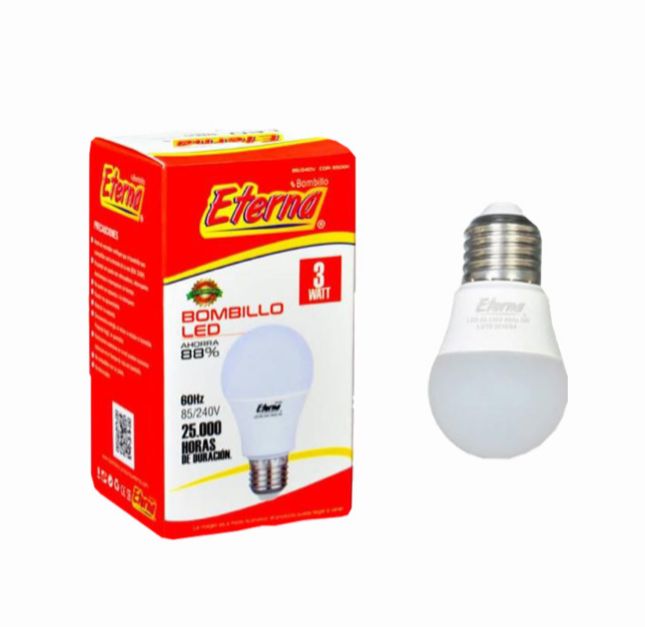 Bombillo eterna 3 watts redondo