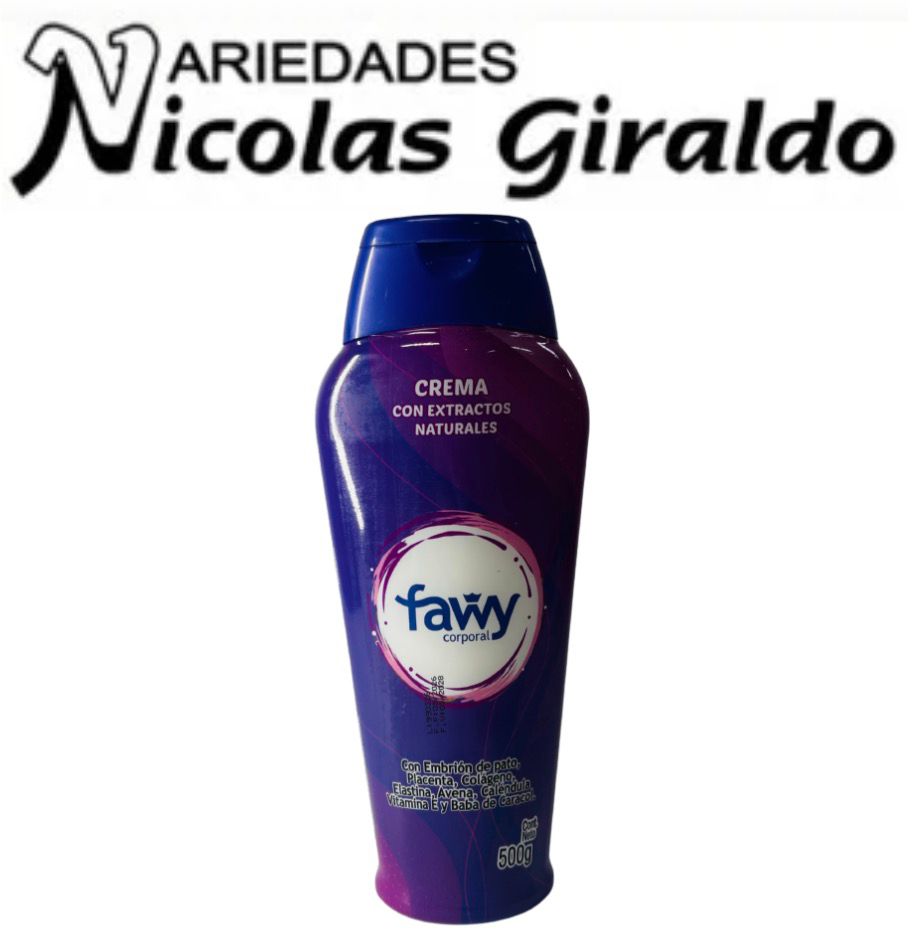 Crema corporal fawy morada grande (blanca)x500ml (4CM004)