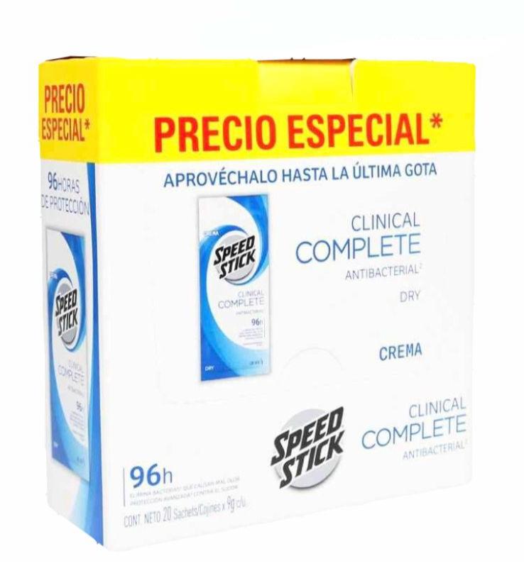 Desodorante sobre speed clinical 9g x20 sachets