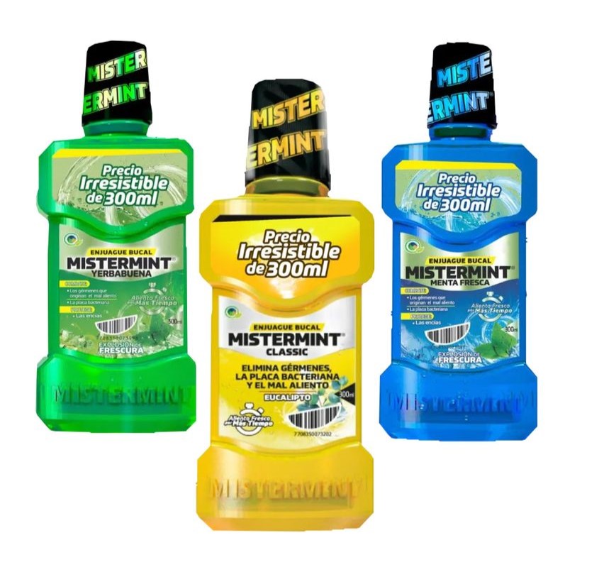 Enjuague bucal mistermint mediano