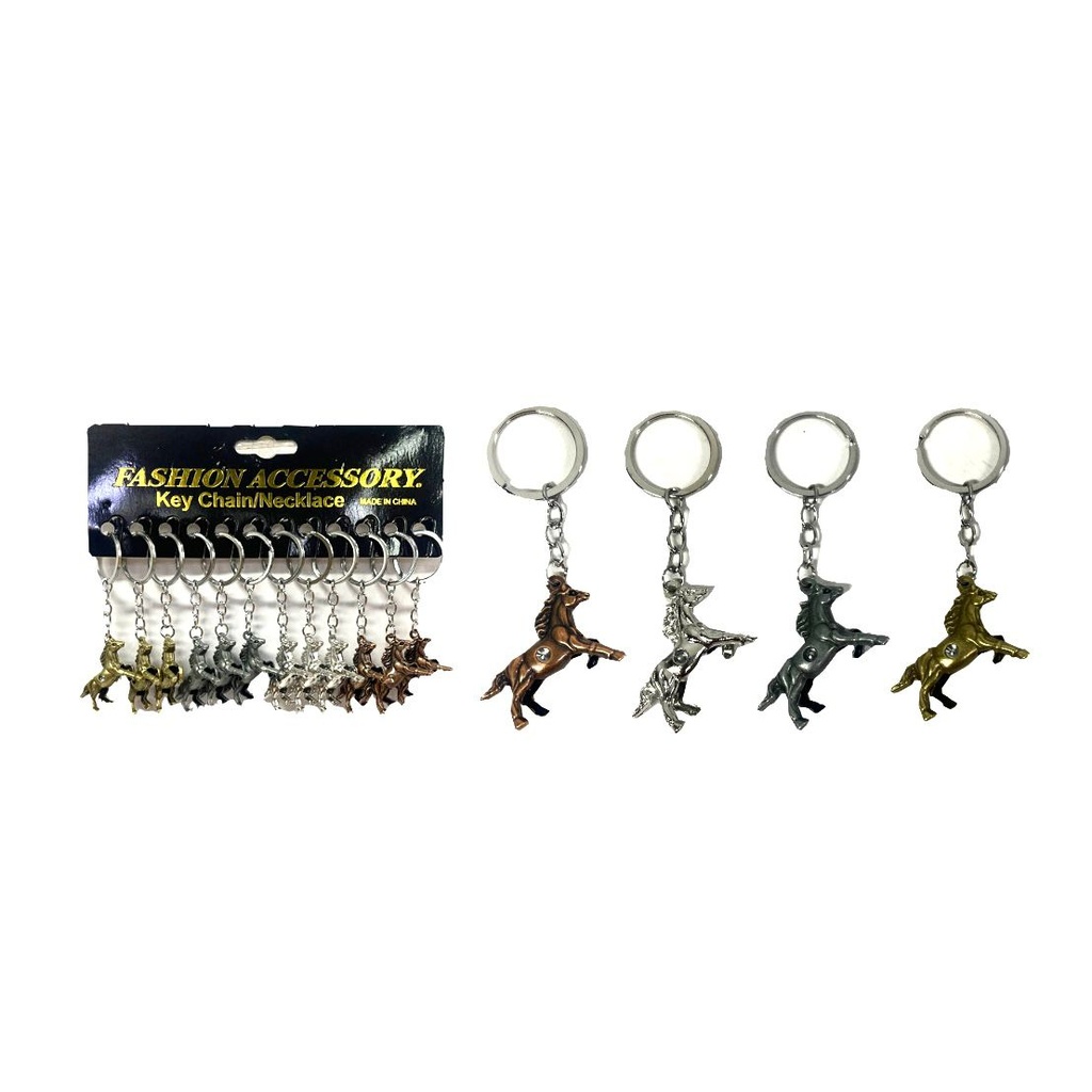 Llavero caballo metal pqt x12