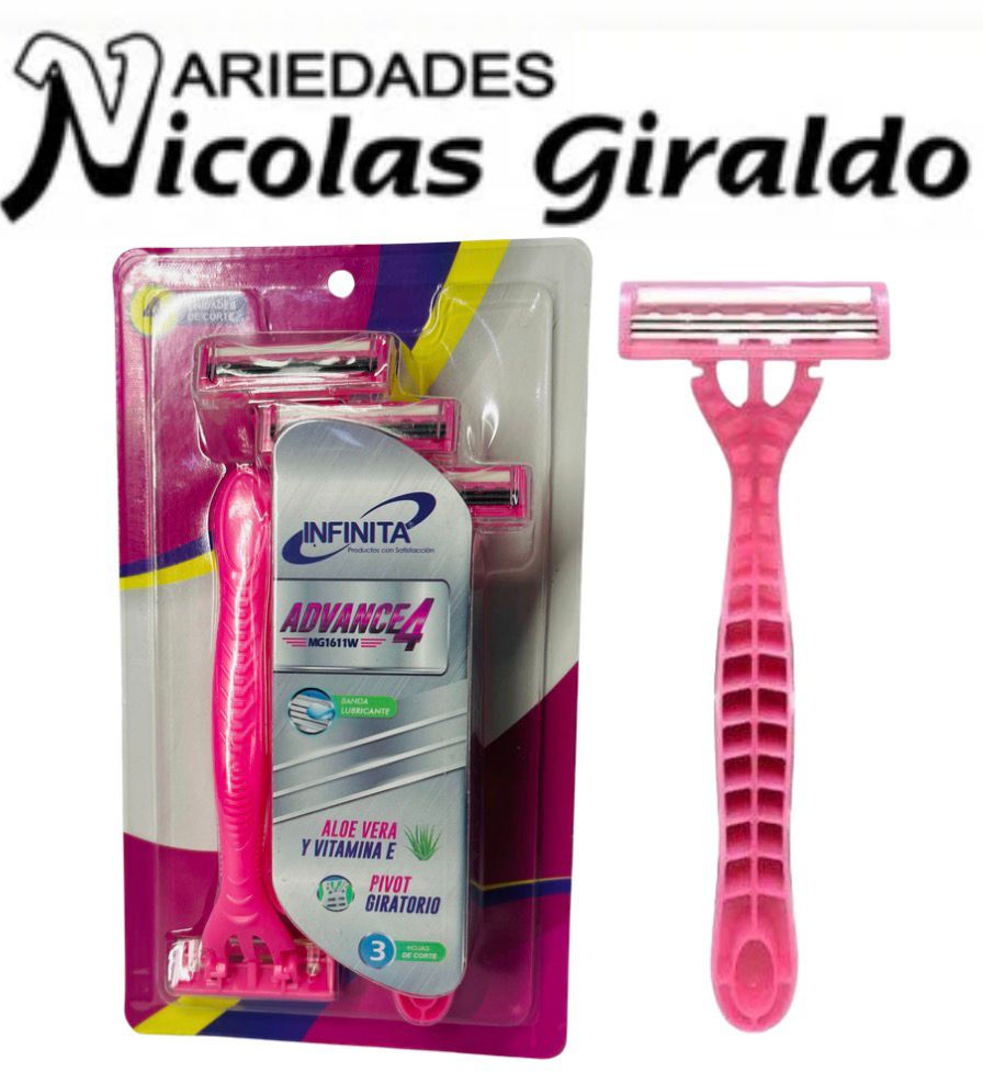Maquina afeitar infinita dama acetato x4