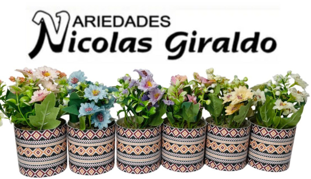 Matera estampada flor artificial flor