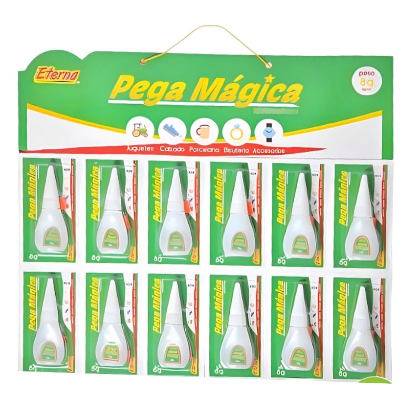 Pega magica eterna verde carton x12