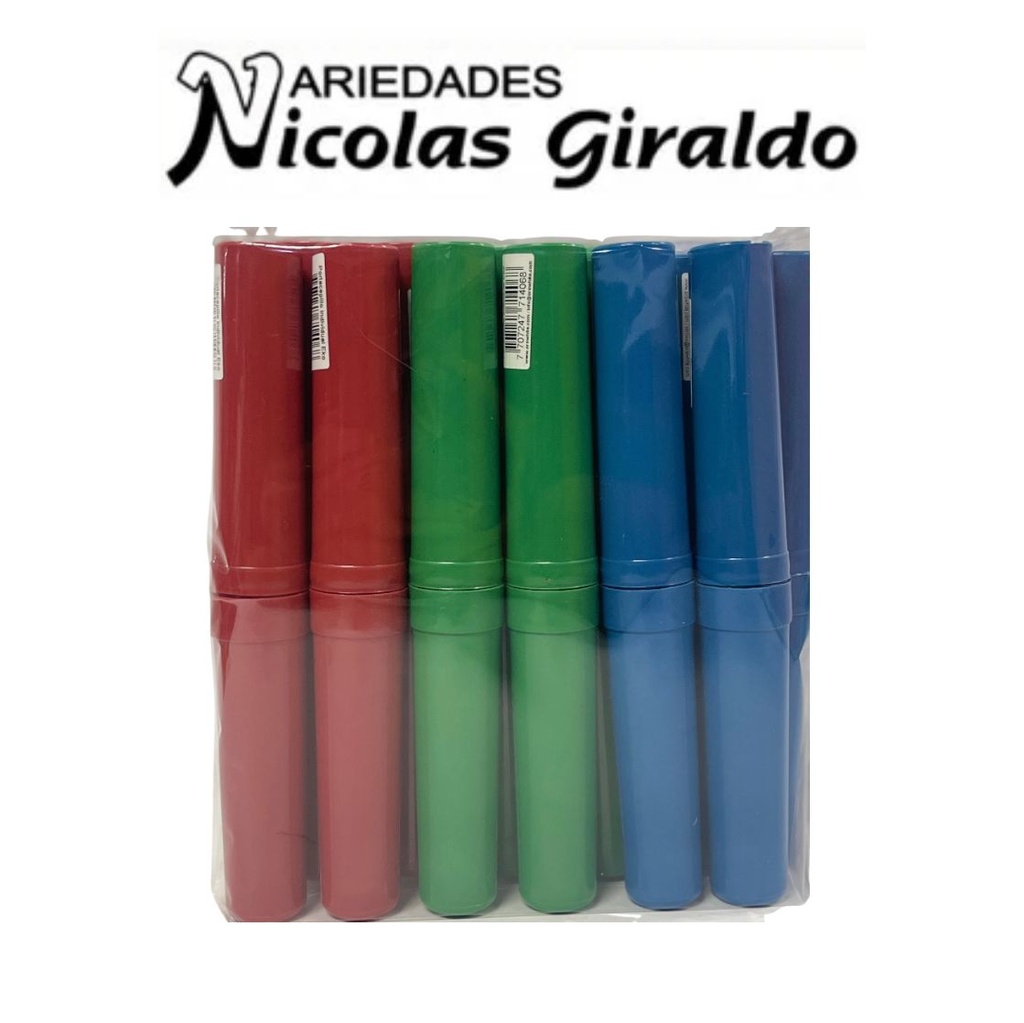 Porta cepillo tubo pequeña X12 opaco