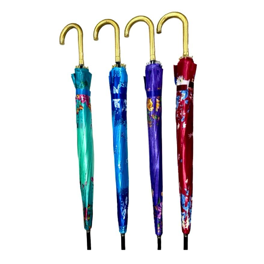 Sombrilla larga baston sencilla estampada