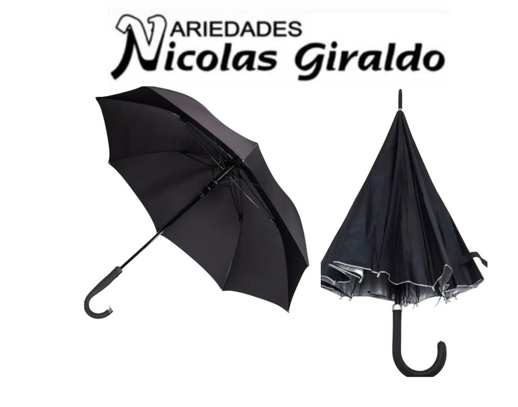 Sombrilla larga baston semi automatica filtro fondo entero