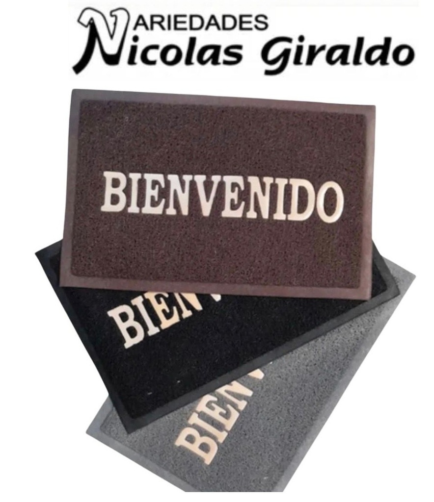 Tapete piso bienvenido pvc 