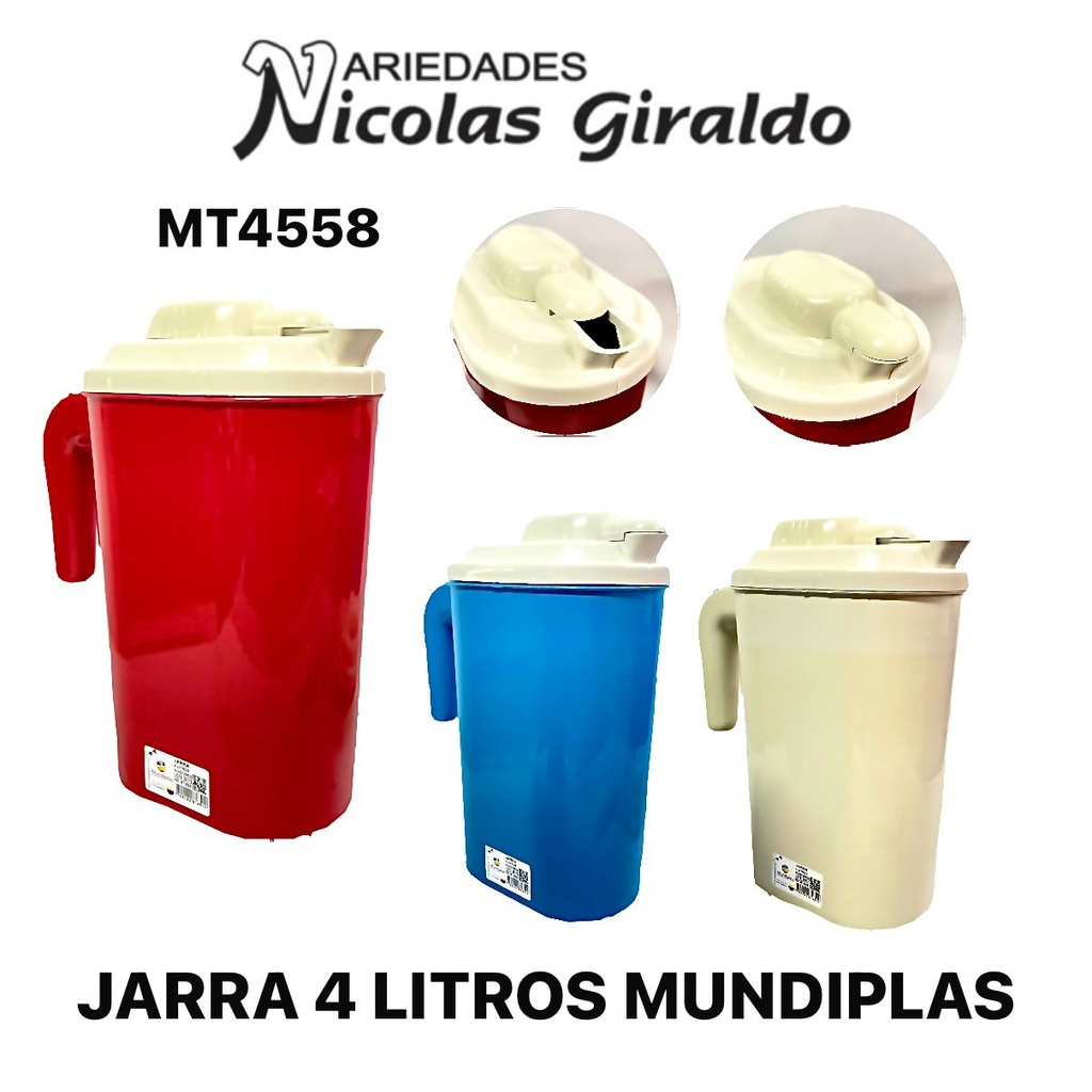 jarra 4 litros mundiplas