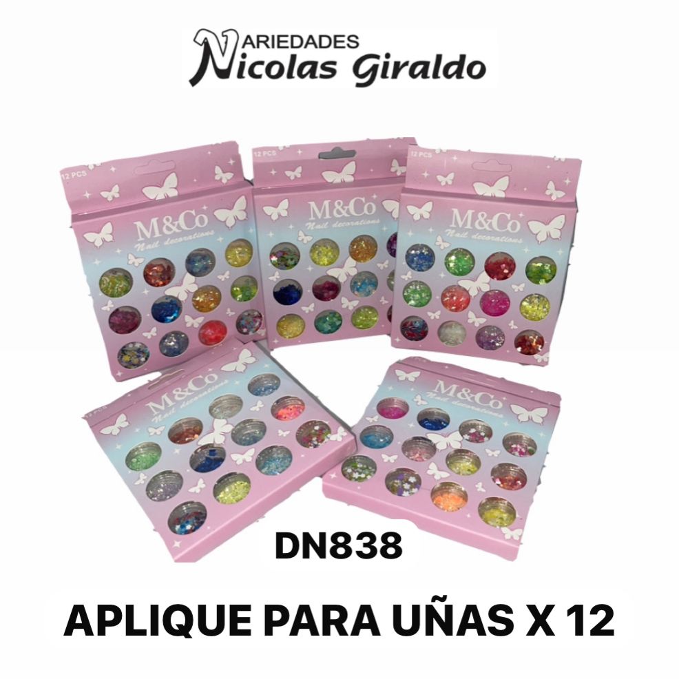 Aplique para uñas x12