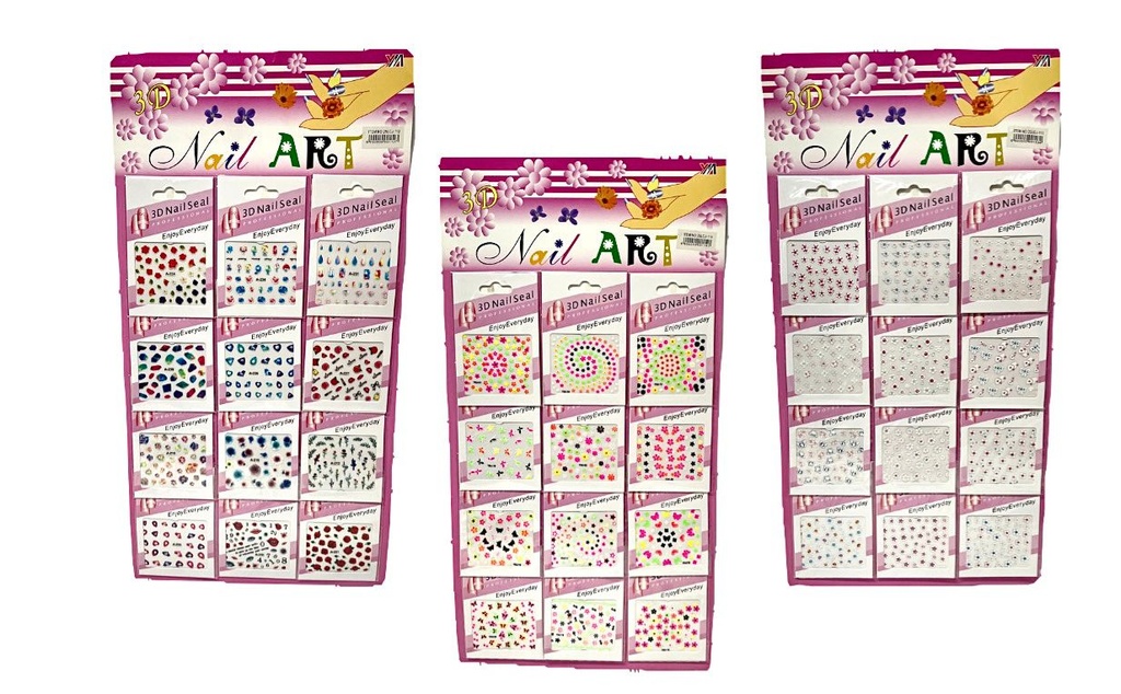 (25LCJ-113)(25LCJ-114)Carton sticker uñas x12