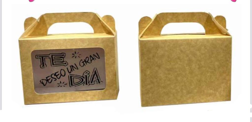 Caja mini lonchera cariñito acetato mensaje x6
