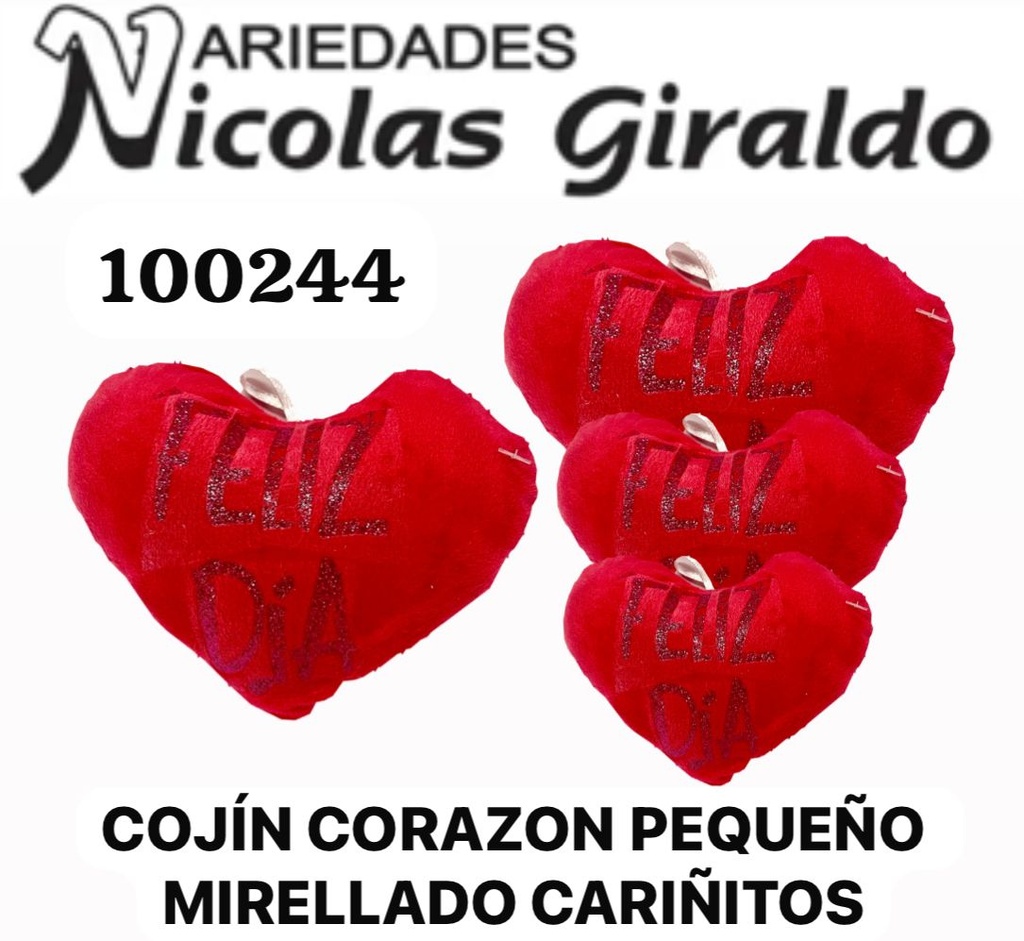 Cojin corazon pequeño mirellado cariñitos