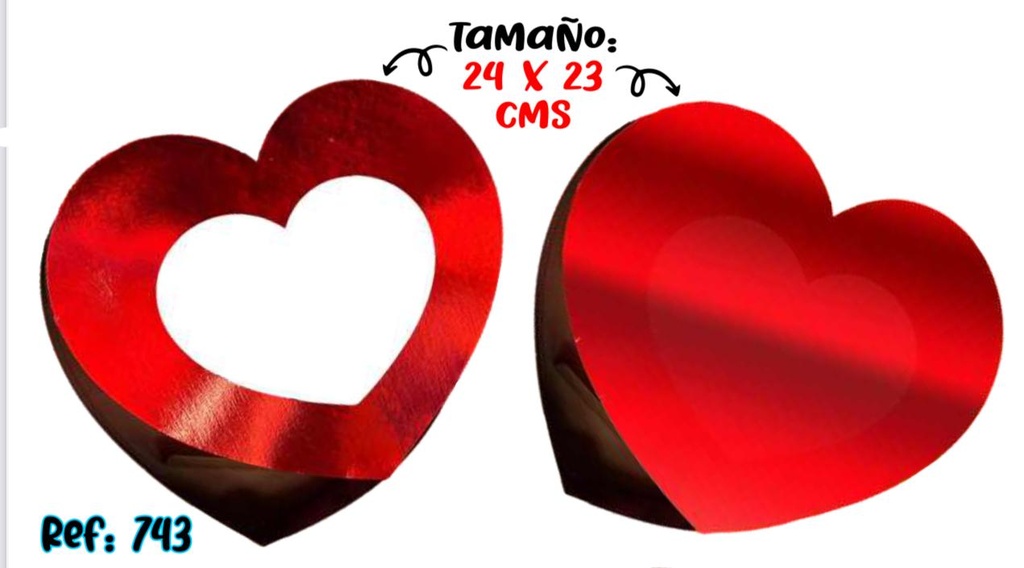 Corazon grd cariñito metalizado sin mensaje