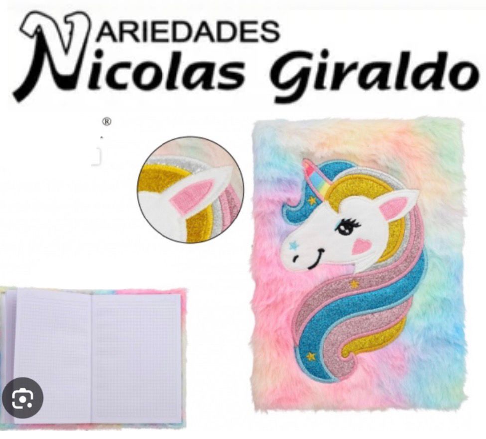 Agenda peluda unicornio