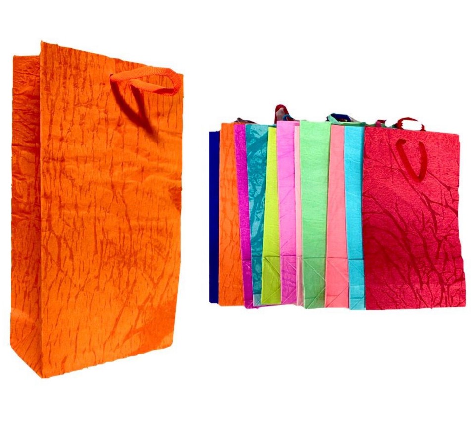 @Bolsa regalo corrugada unicolor Mediana pqt x12