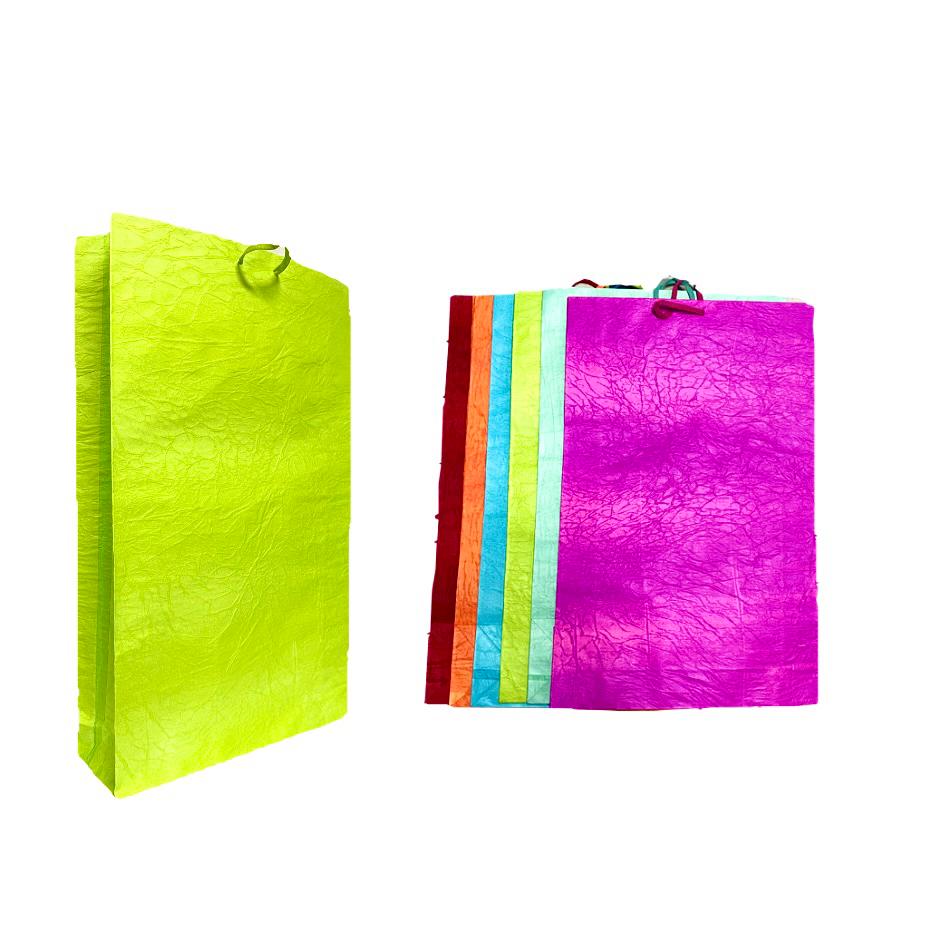 Bolsa regalo corrugada unicolor Jumbo pqt x6