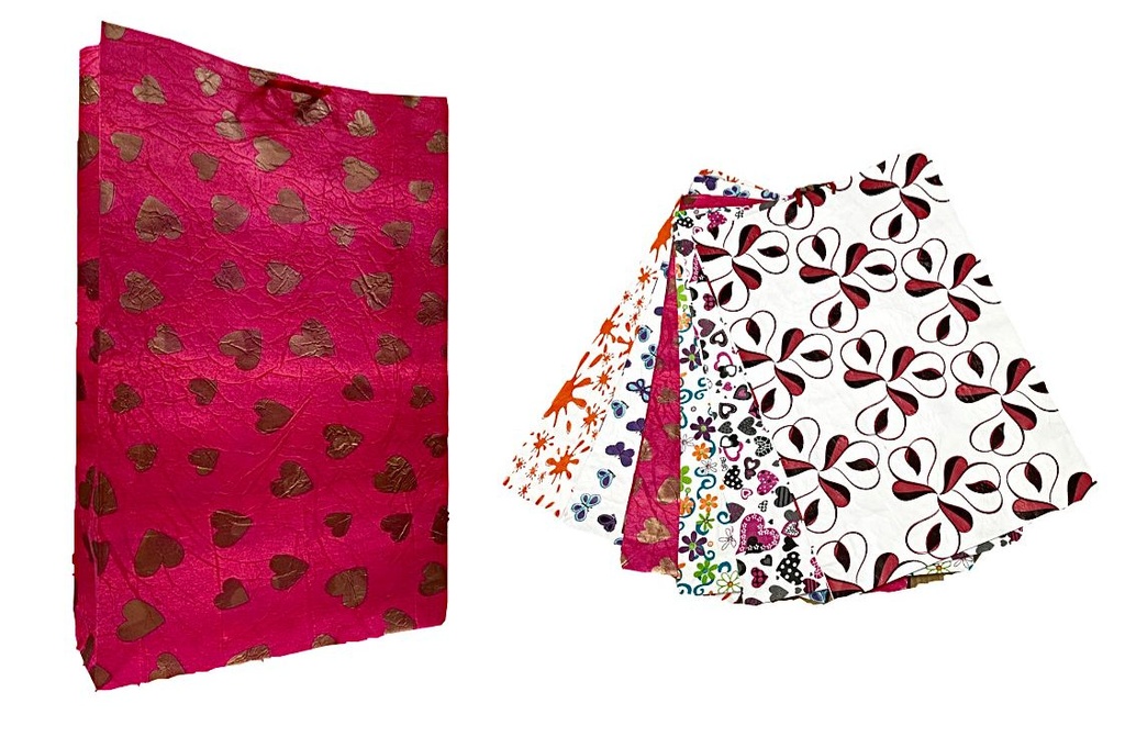 @Bolsa regalo corrugada estampada Jumbo pqt x6