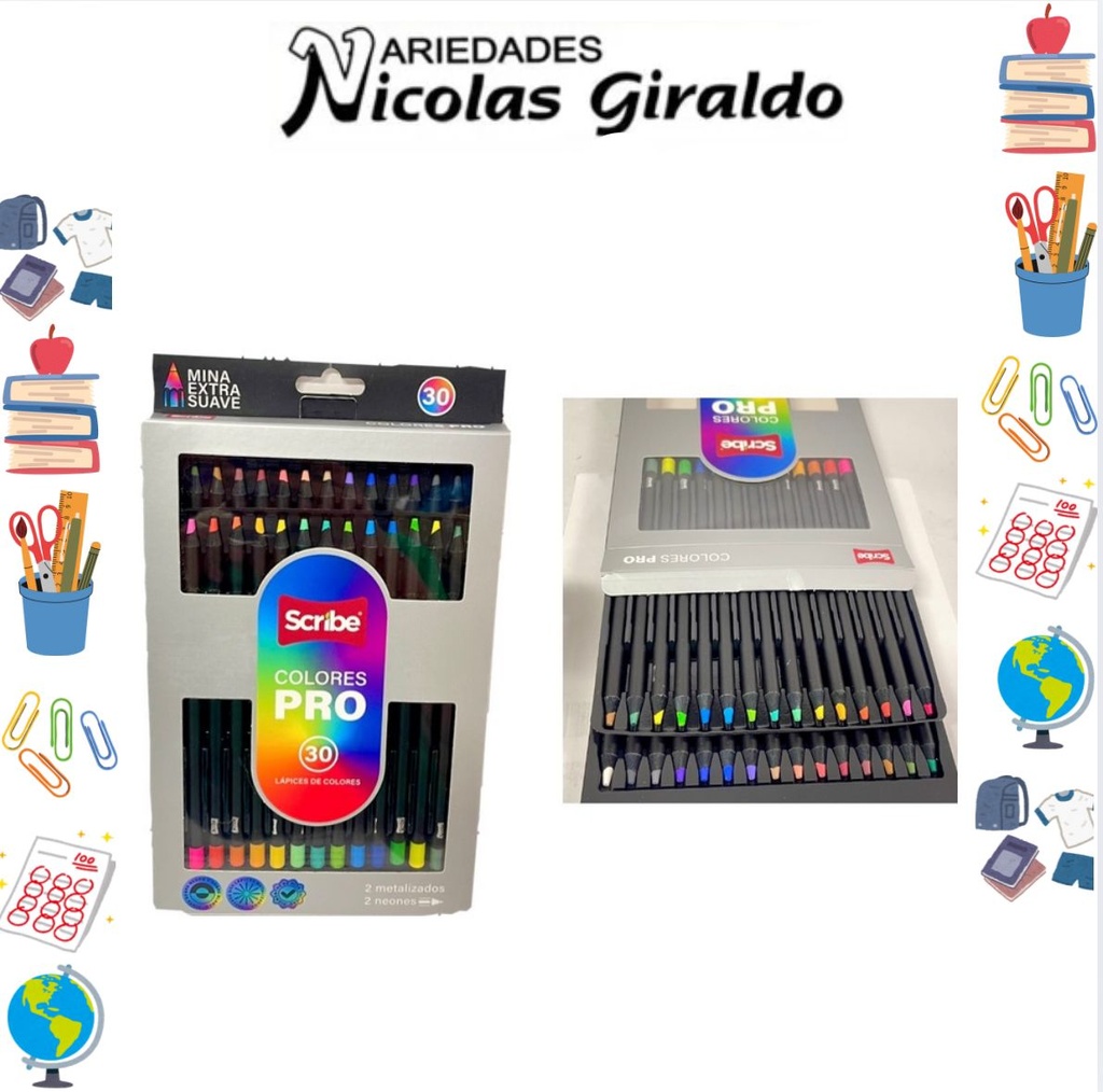Color scribe PRO x30 piezas 