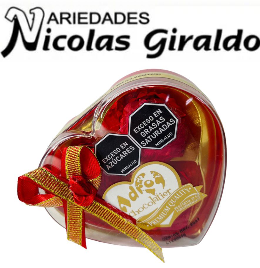 Chocolate adro corazon X3