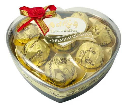 Chocolate adro corazon X8