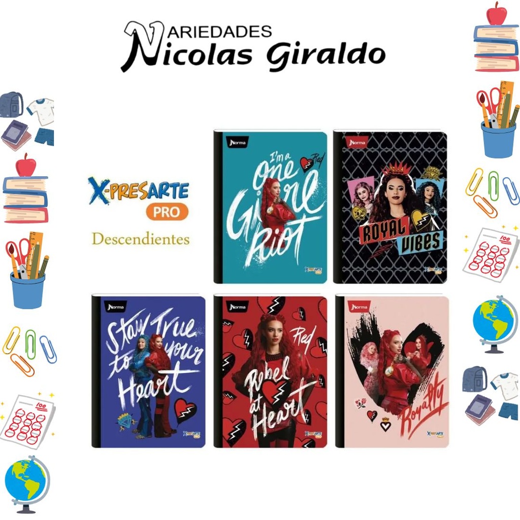 Cuaderno xpresarte cosido licencia 100H rayas descendientes 