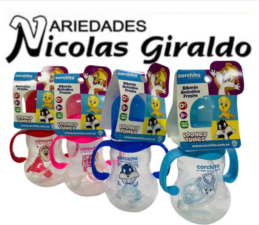 Tetero corchito pequeño con valvula antireflujo x1