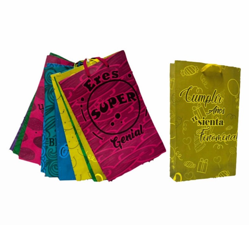 @Bolsa regalo mensaje neon Mediana pqt x12