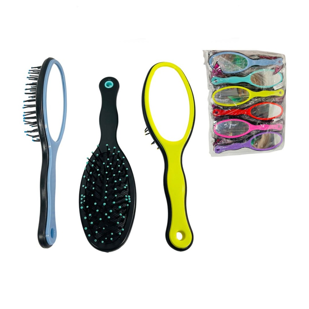 Cepillo peinar con espejo pequeño x12