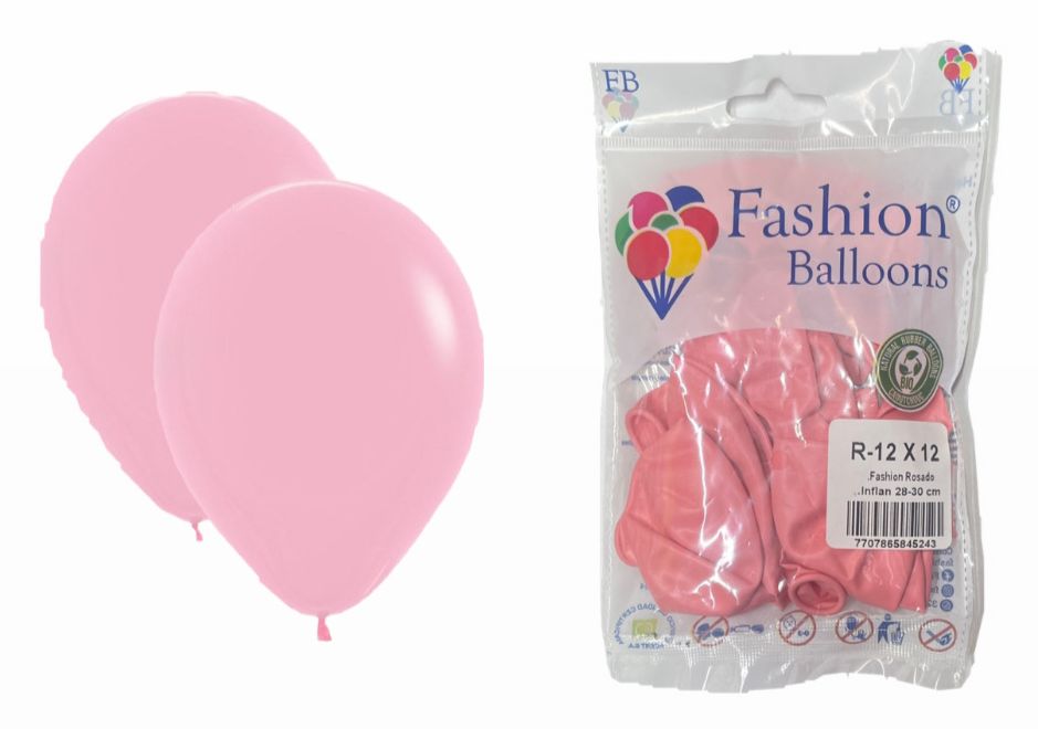 Bomba ballons r12x12 rosado bebe (RR12X12RBB)