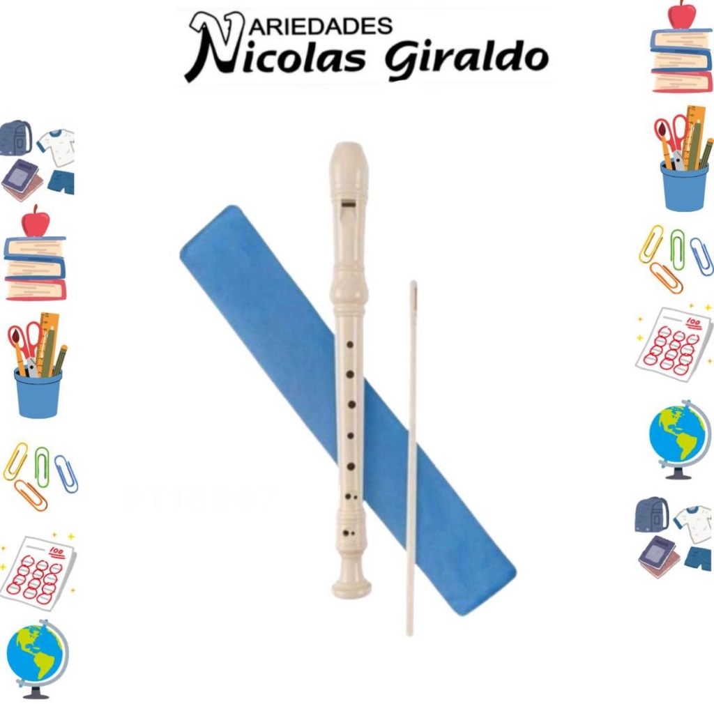 Flauta estuche azul 