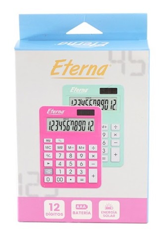 Calculadora eterna 12 digitos color pastel