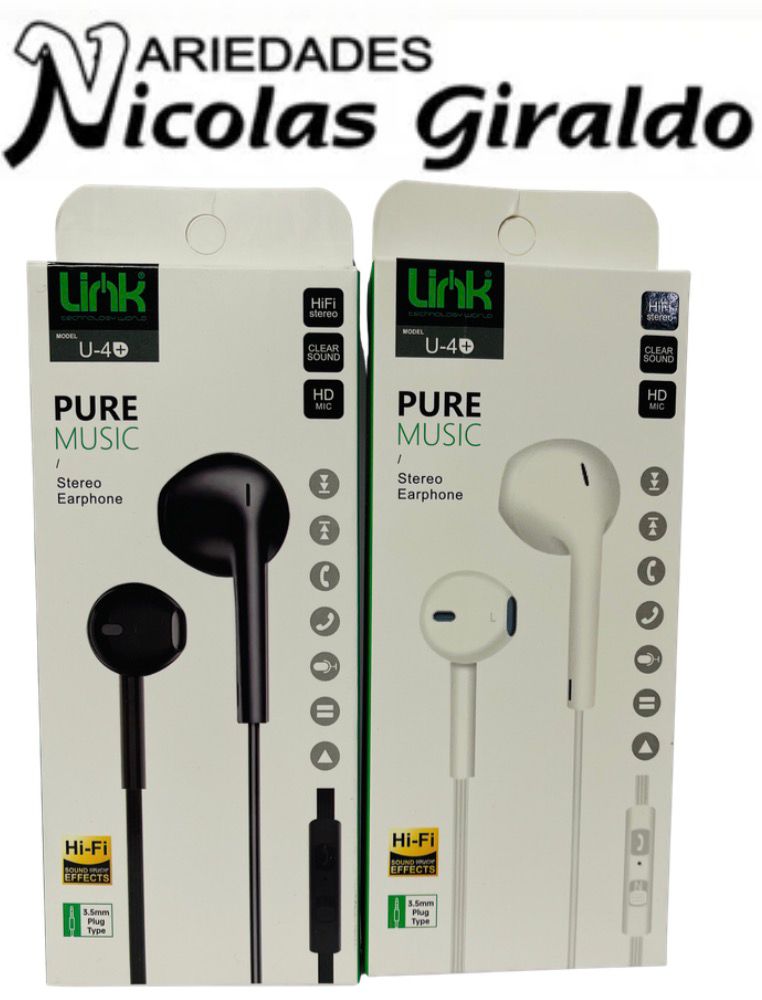Audifono caja fino link U-4+