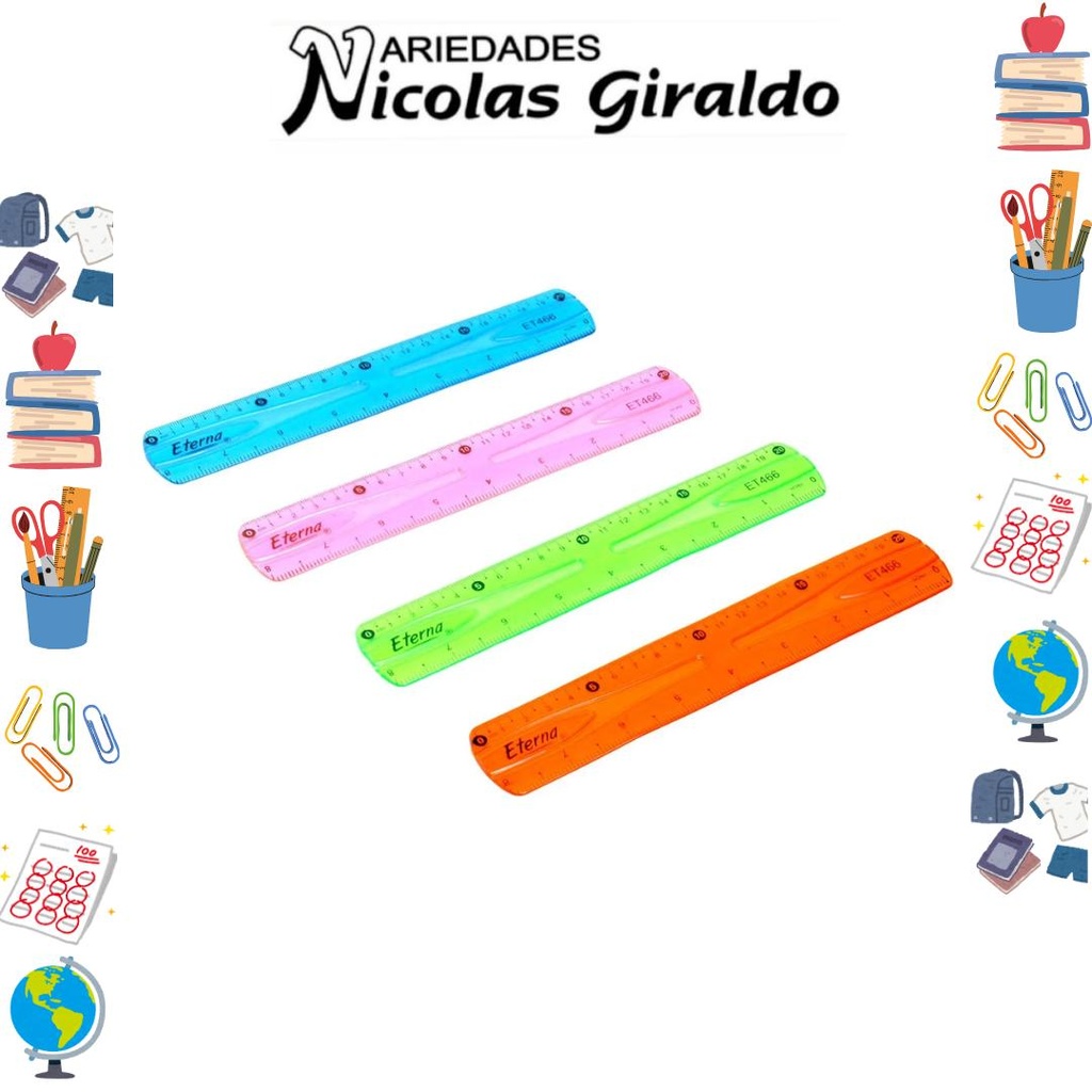 Regla flexible pequeña 20cm PQT x24 