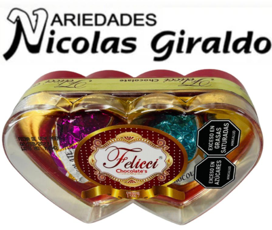 Chocolate feliccie doble corazon x2