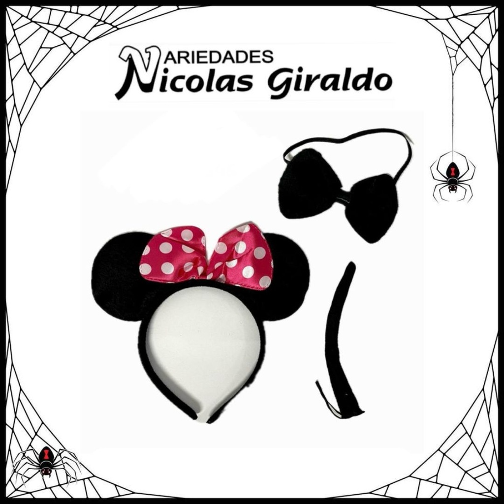 Kit halloween ratona x3 piezas 