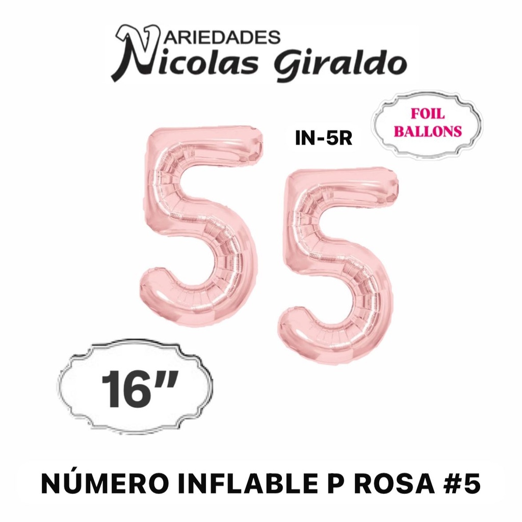 @Numero inflable p rosa #5 (1404P)
