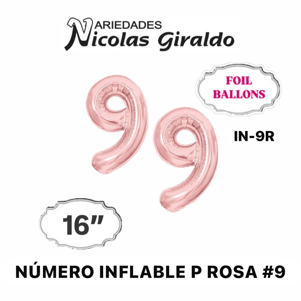 @Numero inflable p rosa #9 (1404P)