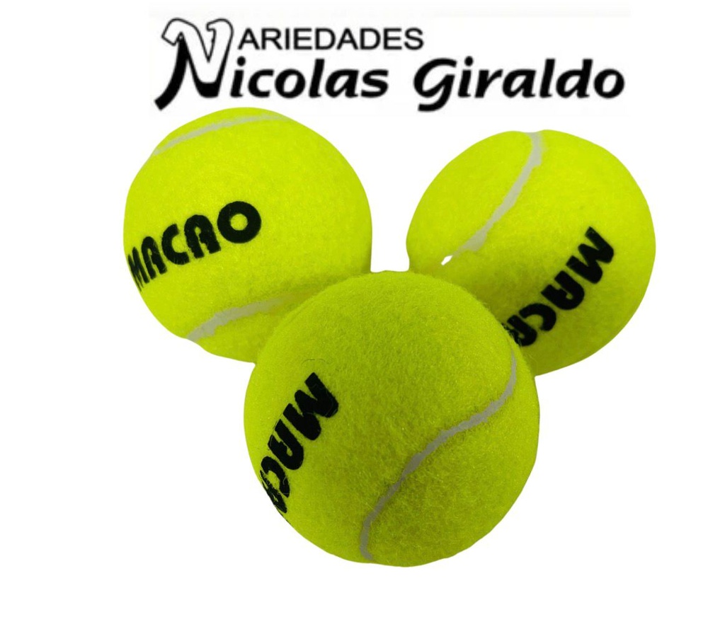 Pelota tenis macao x3