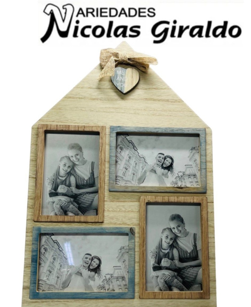 Porta retrato casa x4 