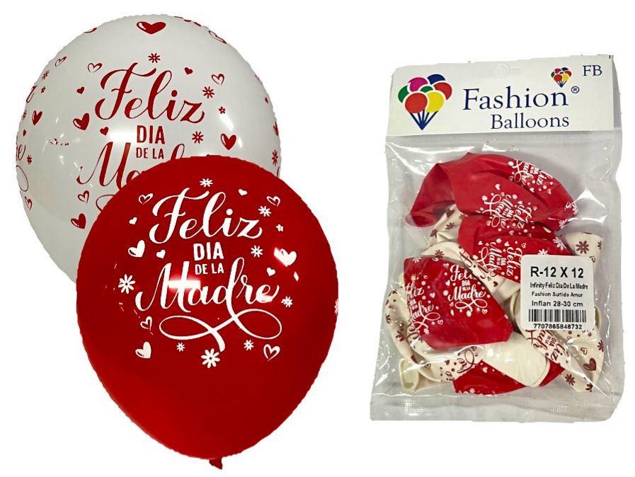 Bomba fashion ballons estampada madre  r12x12  