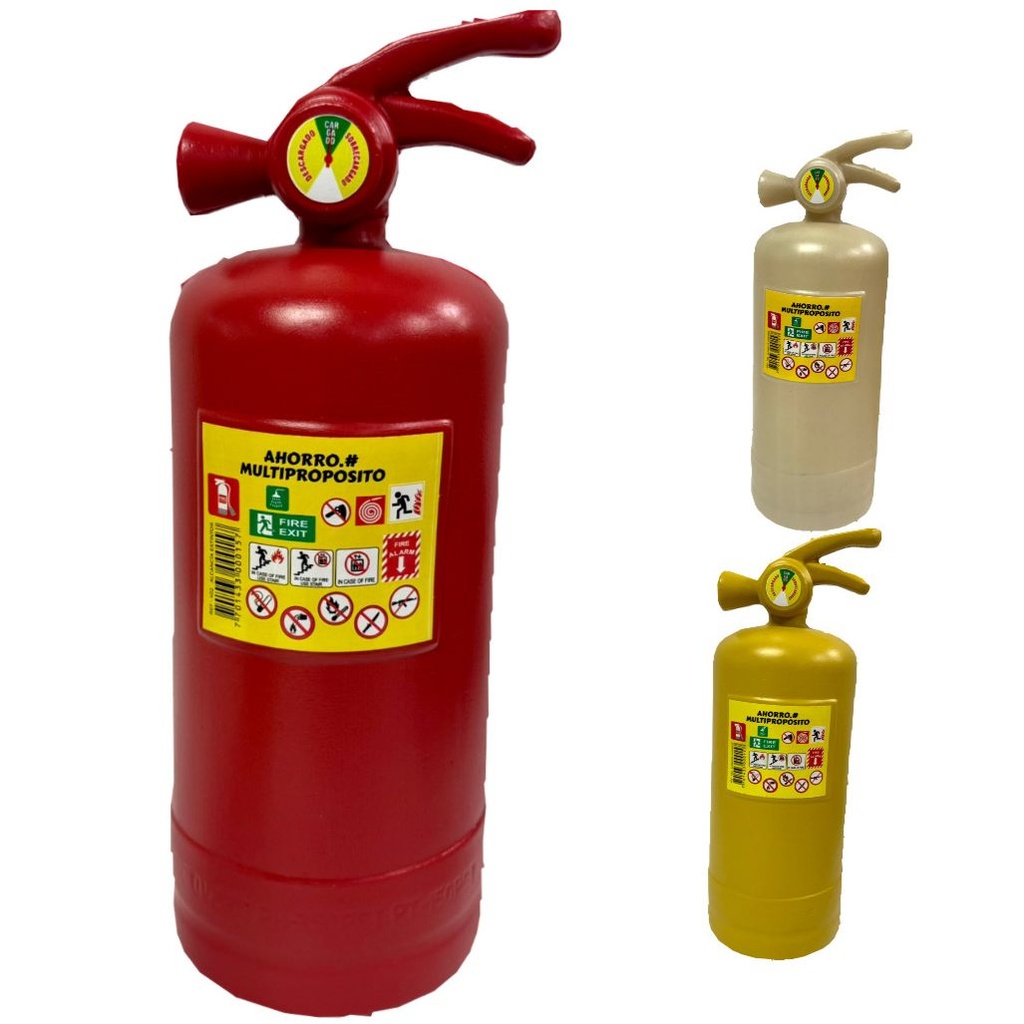 Alcancia plastica extintor