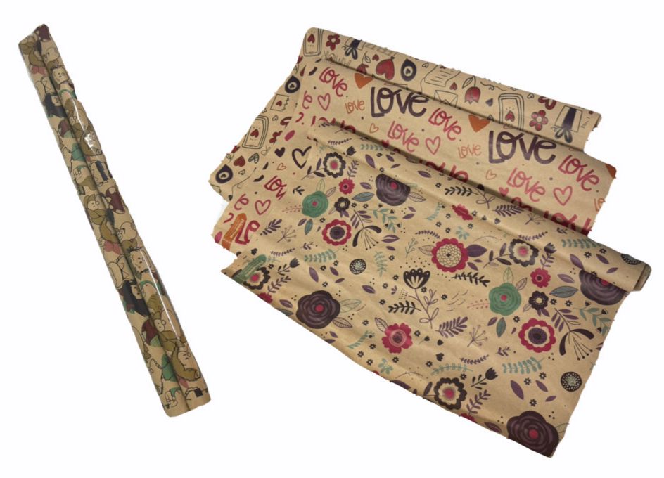 @Papel regalo kraft x2 