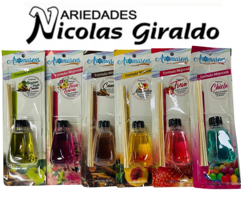 Aromatizante palitos paquete x12