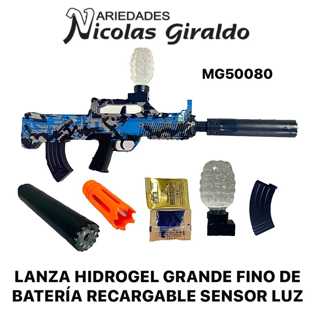 Lanza hidrogel grande fino de bateria recargable  sensor luz